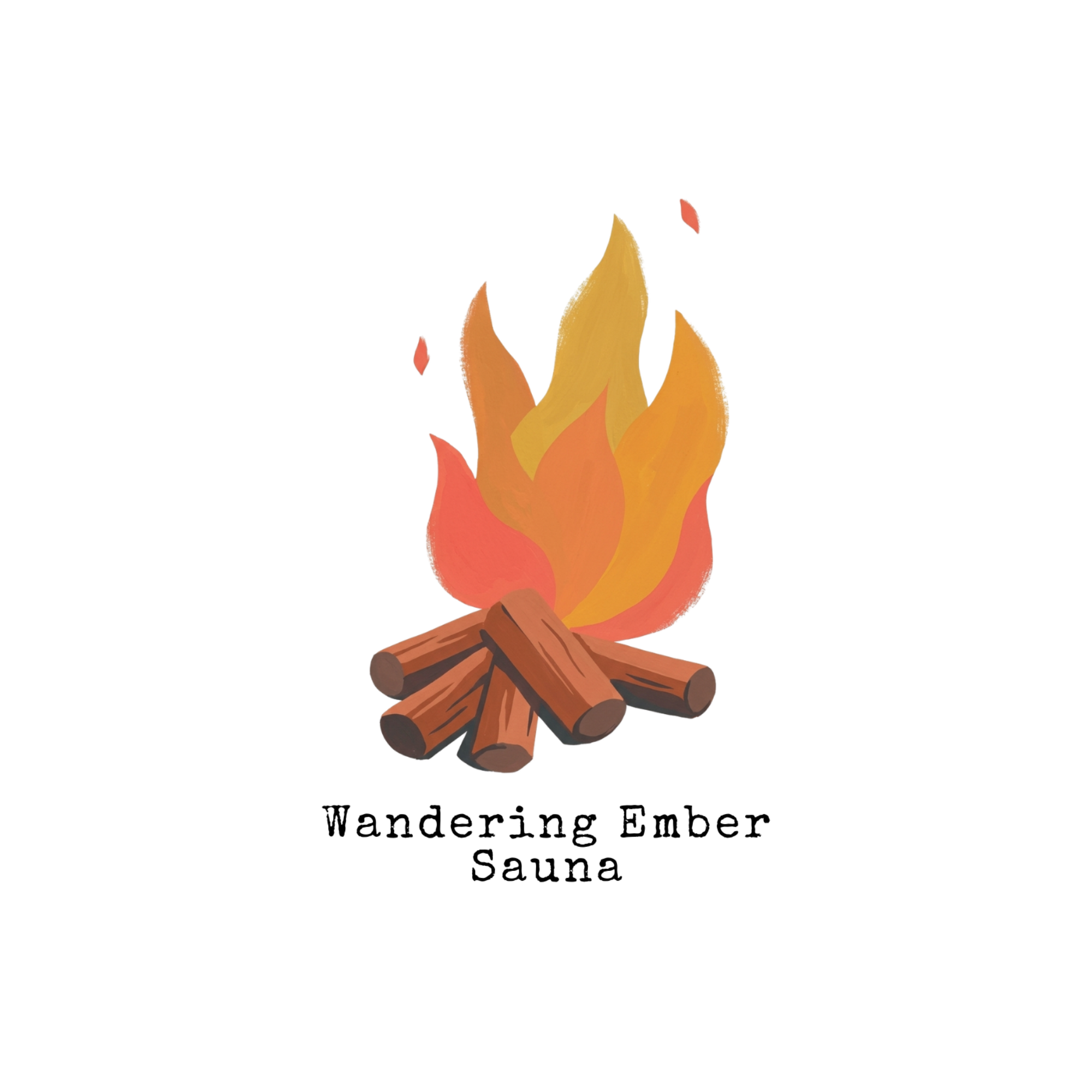 Wandering Ember Sauna campfire logo